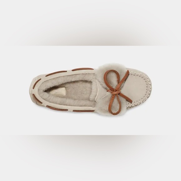 UGG | Dakota Double Bow Moccasin Slippers In Goat Gray Size 10 NEW - Picture 14 of 14
